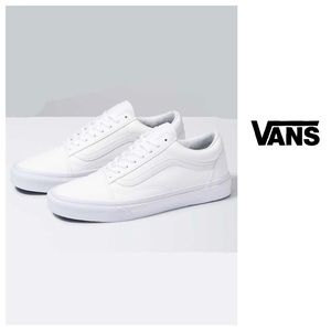 Vans All White on White Old Skool Shoes Sneakers - Size Men’s 5.5 / Women’s 7